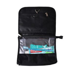 Petaluma Travel Hangable Toiletry Kit | 2 Pockets with Plastic Hook in Cotton Satin Fabric