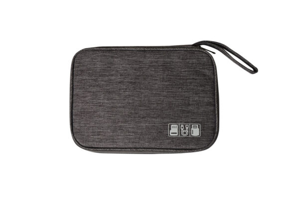 Baldwin Travel Tech Pouch with Multiple Slots for Charging Cables in Polywash Fabric