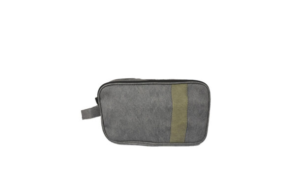 Torrance Clutch Pouch with Handle with 2 Zipped Compartments in Polyfine Material
