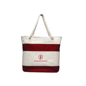 San Marino Tote with Rope Handle in Cotton Canvas