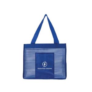 Montclair Daydreamer Tote Bag with Big Front Pocket in Mesh Material
