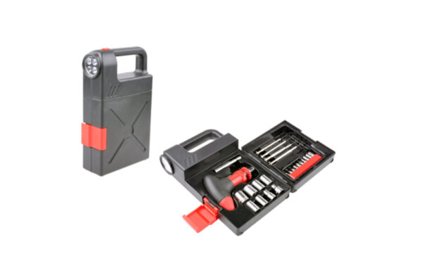 Atlas Tool Kit with Flashlight Socket Wrench holder