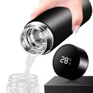 Playa Stainless Steel Vacuum Flask w/ LED Temperature Display and Insulated Lid | 8 Hours Hot & Cold | 500ml