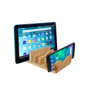 Noah Wooden Gadget Stand with Multiple Slots for Different Gadgets in a Retail Box