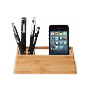 Powell Wooden Mobile Stand Organizer with Pen Holder