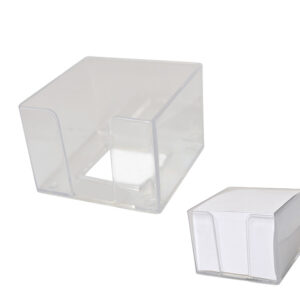 Robertson Transparent Memo Pad Holder with Pad in Durable Plastic Material