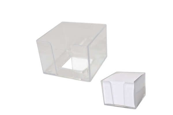 Robertson Transparent Memo Pad Holder with Pad in Durable Plastic Material