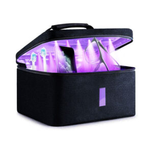 Lancaster Portable UV Sanitizing Bag | Sterilizing Disinfecting Box with Handle in Satin Fabric
