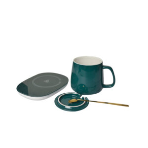 Optima Cup Warmer Mug and Spoon Set Ceramic Mug | Induction Warmer