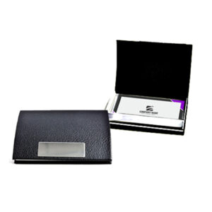Marmont Card Case in Synthetic Leather with Metal Plate Accent