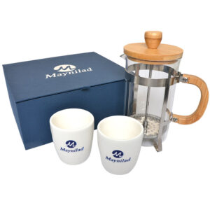 Java Press Master Set | Coffee & Tea Press 350ml2pc Tea Cups Gift Box of Choice