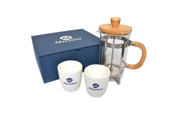 Java Press Master Set | Coffee & Tea Press 350ml2pc Tea Cups Gift Box of Choice