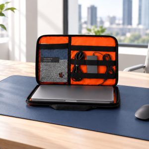 Stark Career Catalyst Set includes a Laptop Desk Mat in Synthetic Leather, Laptop Hand Bag and a Box of Choice