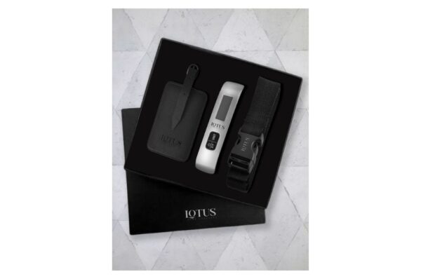 Columbus Traveler Set Includes a Digital Luggage Scale, Luggage Belt, Luggage Tag and a Box of Choice