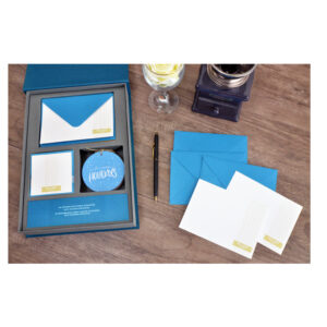Personalized Cards - Variety B | 15 Correspondence Cards | 10 Small Folded Notecards | Rigid or Soft Box