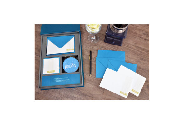 Personalized Cards - Variety B | 15 Correspondence Cards | 10 Small Folded Notecards | Rigid or Soft Box