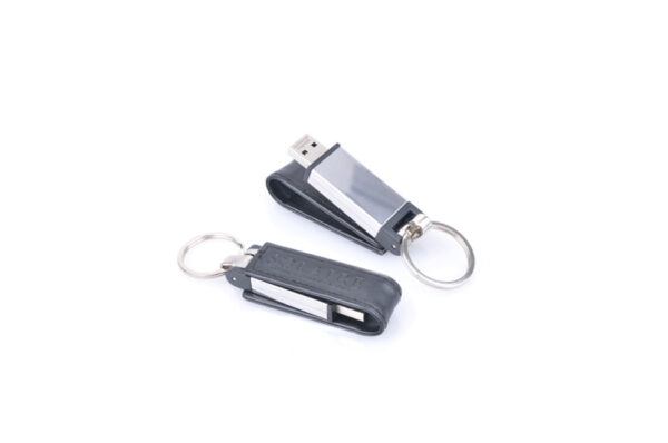 Pinnacle USB Flash Drive with Leather Casing with Key Ring | Available in Different Capacities