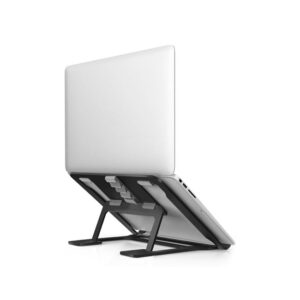 Prism Portable Foldable Laptop Stand | Adjustable Height in Black Iodized Aluminum Finish