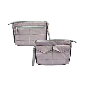 Nevada Casual Pillow Shaped Clutch Pouch Organizer with Zipper Enclosure in Polyester Material