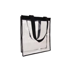 Amador Transparent Tote Bag with Cloth Strap in PVC Plastic Material