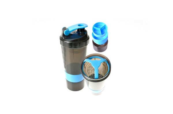 Marbella Plastic Bottle with Flip Top Lid |with Stainless Shaker | with Pill Box Compartment | 600ml