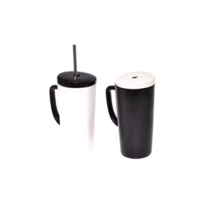 Costa Ceramic Mug with Metal Straw | 500ml