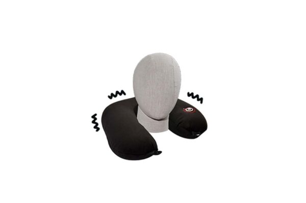 Tisha Neck Pillow with Built-in Massager and Soft Fleece Cover | 2x AA Batteries