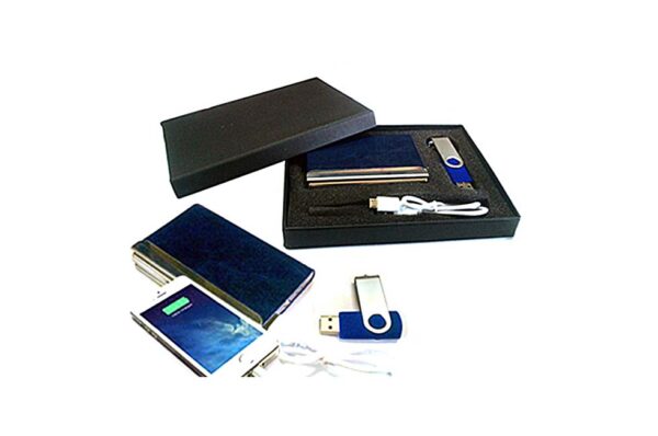Taoyuan Card Holder w/ Power Bank & Swivel Flash Drive Set