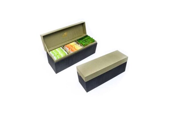 Parka 3-Compartment Fabric Tea Box