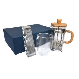 Tranquil Coffee Press, Double Mug and Small Pack of Coffee Set