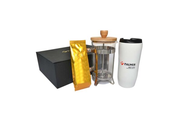 Primea Coffee and Ceramic Gift Set | Coffee Beans 500g, Coffee Press, Ceramic Cup