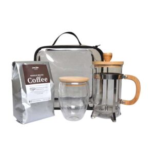 Office Essentials: Coffee Press Set | Double Wall Cup, 500mg Coffee Beans, Coffee Press
