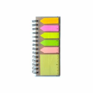Wallace Upcycled Spiral Pocket Notepad With Ruler Scale And Sticky Notes | 16cm x 5cm