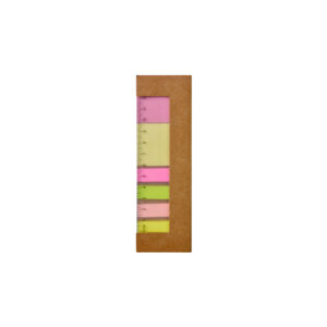 Olive Upcycled Sticky Notes with Ruler with Cardboard Cover