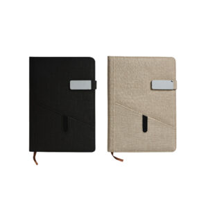 Bueta Notebook with Vegan Leather Cover and Pocket and Silk Bookmark | Magnetic Buckle | A5