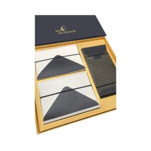 Customized Stationery Box Deluxe B | 30 Correspondence Card | 10 Sheets Notebook/Notepad | Rigid or Soft Box