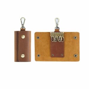 Willis Key Holder Organizer in Synthetic Leather Material | 6 Key Hooks in Metal Material | Snap Button Enclosure