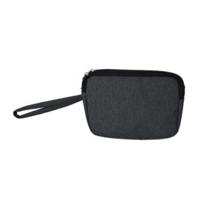 Tobago Dual Zip Mobile Pouch with Wristlet in Polyester Material