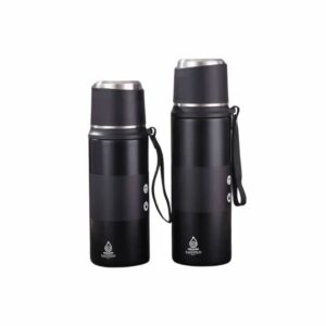 Aruba Double Wall Insulated Thermos with Leatherette Strap | 1L | Stainless Steel Material