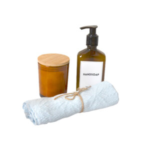 Barrie Inabel Towel with Candle and Hand Soap Set