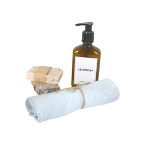 Ontario Inabel Towel with Hand Soap and Organic Soap Set