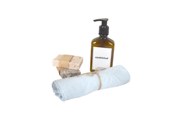 Ontario Inabel Towel with Hand Soap and Organic Soap Set