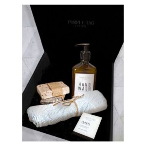 Ontario Inabel Hand Towel with Hand Soap and Organic Soap Set
