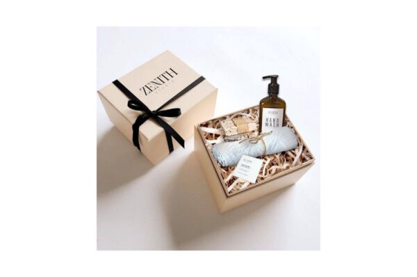 Ontario Inabel Hand Towel with Organic Hand Soap and Liquid Soap Set