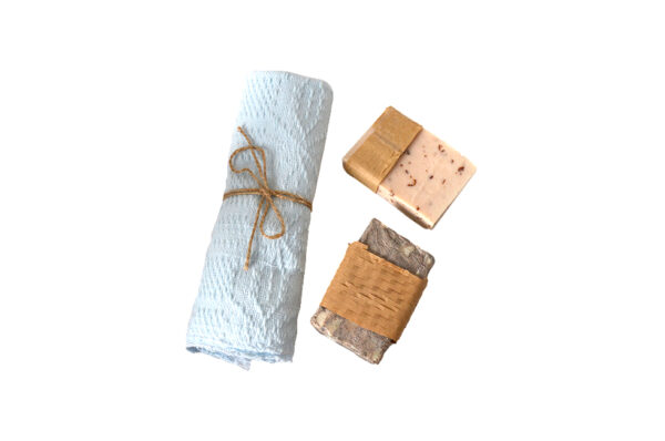 Alberta Inabel Towel, With Two Oatmeal Soaps Set