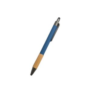 Len 2-Toned Ballpoint Click Pen with Stylus | Made in Durable Plastic Material | with Clip