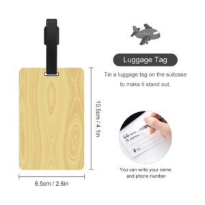 Roger Luggage Tag in Bamboo Material with Silicone Strap