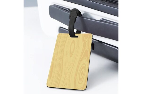 Roger Luggage Tag in Bamboo Material with Silicone Strap