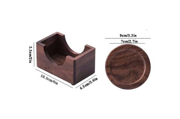 Hilltop 6 Pcs Bamboo Coaster Set | Coaster Has Stylish Groove Design | Non-Slip Bottom