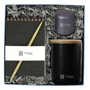 Kings Daily Productivity Set | A5 Spiral Notebook | Twist-to-open Pen | Wireless Bluetooth Speaker | Nordic Mug